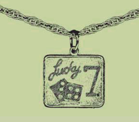 Lucky 7 Gamblers Good Luck Necklace